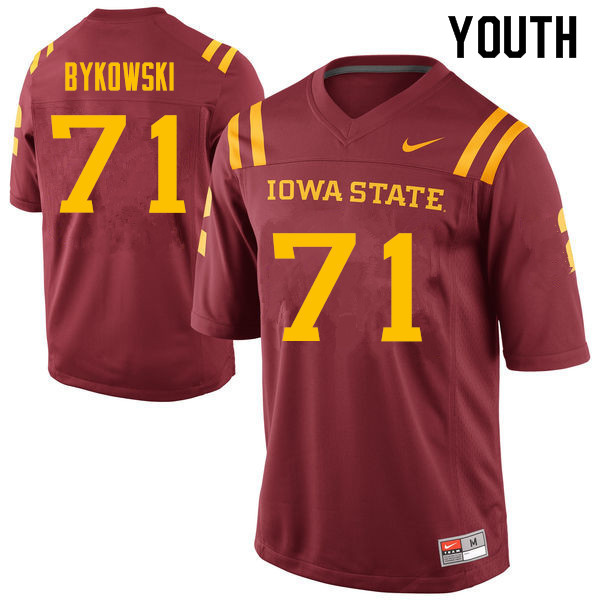 Iowa State Cyclones Youth #71 Carter Bykowski Nike NCAA Authentic Cardinal College Stitched Football Jersey LY42N26WG